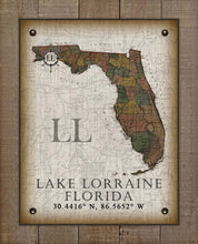 Load image into Gallery viewer, Lake Lorraine Florida Vintage Design On 100% Natural Linen
