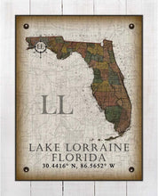 Load image into Gallery viewer, Lake Lorraine Florida Vintage Design On 100% Natural Linen
