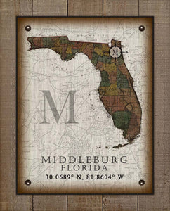 Middleburg Florida Vintage Design On 100% Natural Linen