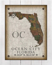 Load image into Gallery viewer, Ocean City Florida Vintage Design On 100% Natural Linen
