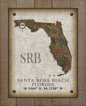 Load image into Gallery viewer, Santa Rosa Beach Florida Vintage Design On 100% Natural Linen
