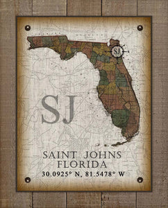 Saint Johns Florida Vintage Design On 100% Natural Linen
