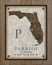 Load image into Gallery viewer, Parrish Florida Vintage Design Board Mounted Canvas Print
