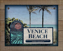 Load image into Gallery viewer, Venice Beach Welcome Sign On 100% Linen
