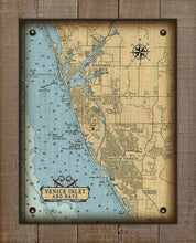 Load image into Gallery viewer, Venice Florida Nautical Chart On 100% Natural Linen
