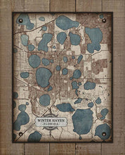 Load image into Gallery viewer, Winterhaven Map On 100% Natural Linen
