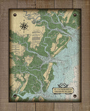Load image into Gallery viewer, St Catherines And Ossabow Island Nautical Chart - On 100% Natural Linen
