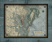 Load image into Gallery viewer, Brunswick And Golden Islands -Georgia- Nautical Chart - On 100% Natural Linen
