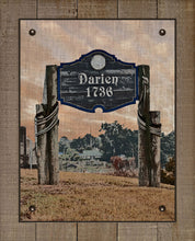 Load image into Gallery viewer, Darien Georgia Welcome Sign - On 100% Natural Linen
