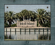 Load image into Gallery viewer, Jekyll Island Welcome Sign - Board Mounted Canvas Print
