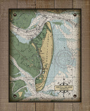 Load image into Gallery viewer, Jekyll Island Nautical Chart - On 100% Natural Linen

