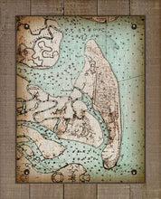 Load image into Gallery viewer, Vintage Jekyll Island Nautical Chart - On 100% Natural Linen
