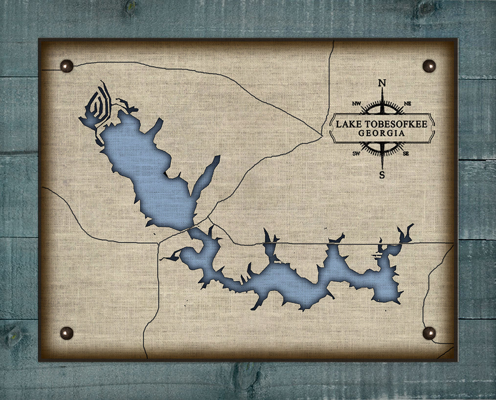 Lake Tobesofkee Georgia - On 100% Natural Linen