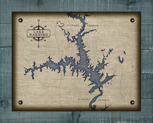Lake Harding Georgia - On 100% Natural Linen
