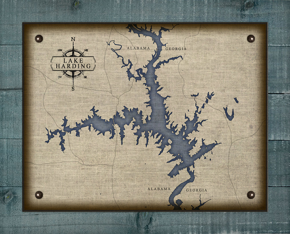 Lake Harding Georgia - On 100% Natural Linen