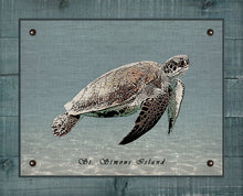Load image into Gallery viewer, St Simons Sea Turtle - On 100% Natural Linen
