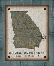 Load image into Gallery viewer, Wilmington Island Georgia Vintage Design (2) On 100% Natural Linen
