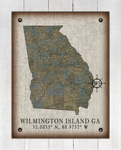 Load image into Gallery viewer, Wilmington Island Georgia Vintage Design (2) On 100% Natural Linen
