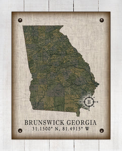 Brunswick Georgia Vintage Design On 100% Natural Linen