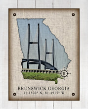 Load image into Gallery viewer, Brunswick Georgia Vintage Design (2) On 100% Natural Linen
