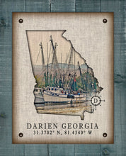 Load image into Gallery viewer, Darien Georgia Vintage Design (2) On 100% Natural Linen
