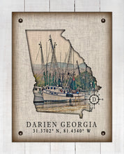 Load image into Gallery viewer, Darien Georgia Vintage Design (2) On 100% Natural Linen
