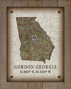 Gordon Georgia Vintage Design On 100% Natural Linen