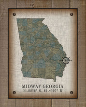 Load image into Gallery viewer, Midway Georgia Vintage Design On 100% Natural Linen
