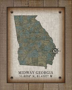 Midway Georgia Vintage Design On 100% Natural Linen