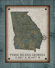 Load image into Gallery viewer, Tybee Island Georgia Vintage Design (sea oats) On 100% Natural Linen
