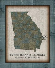 Load image into Gallery viewer, Tybee Island Georgia Vintage Design On 100% Natural Linen
