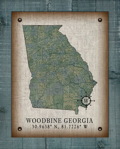 Woodbine Georgia Vintage Design On 100% Natural Linen
