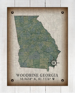 Woodbine Georgia Vintage Design On 100% Natural Linen