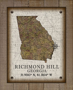 Richmond Hill Georgia Vintage Design On 100% Natural Linen