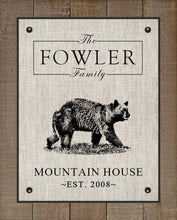 Load image into Gallery viewer, Personalized Family Name Print (H1) - Board Mounted Canvas Print
