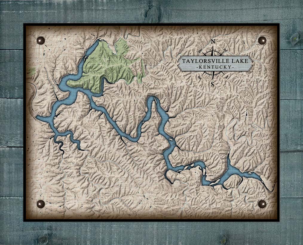 Taylorsville Lake Kentucky - On 100% Natural Linen