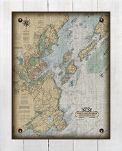 Load image into Gallery viewer, Portland Maine Nautical Chart On 100% Natural Linen
