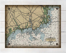 Load image into Gallery viewer, Kennebunkport Maine Nautical Chart On 100% Natural Linen
