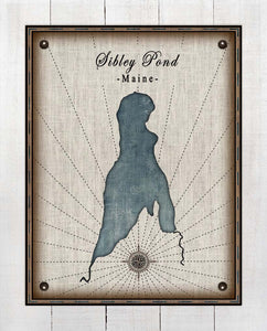 Sibley Pond Maine - On 100% Natural Linen