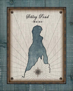 Sibley Pond Maine - On 100% Natural Linen