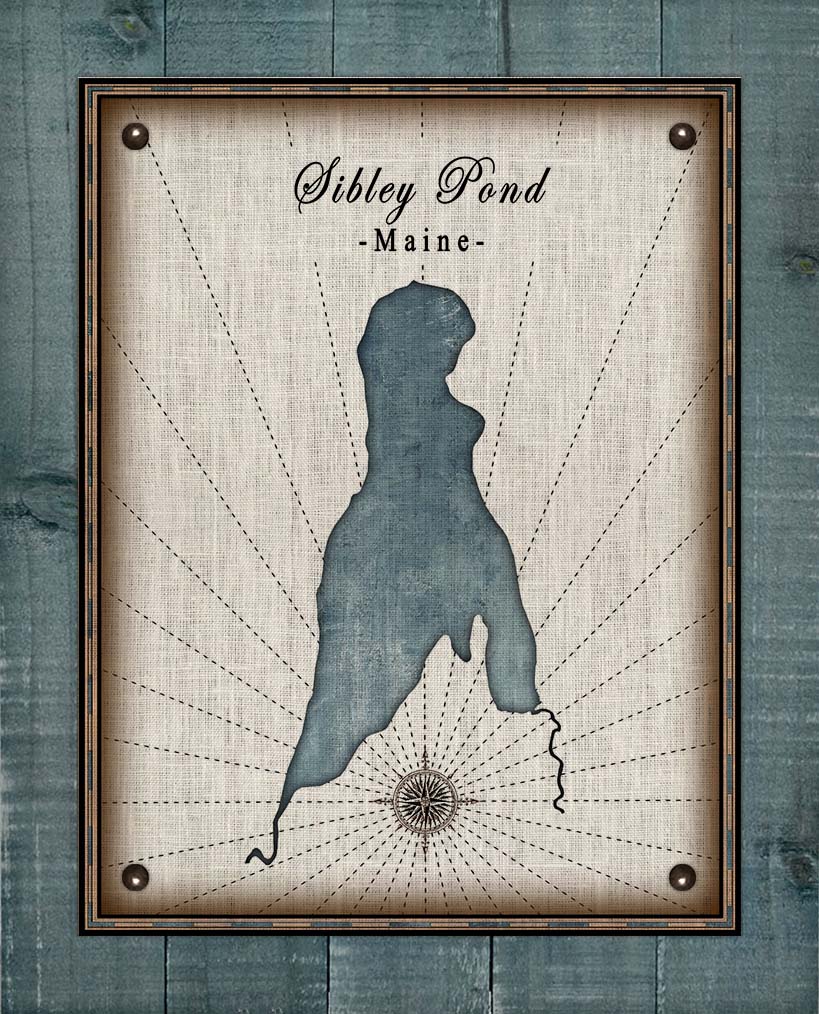 Sibley Pond Maine - On 100% Natural Linen