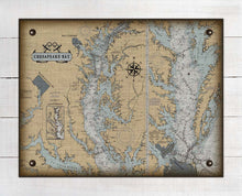Load image into Gallery viewer, Chesapeake Bay Nautical Chart On 100% Natural Linen
