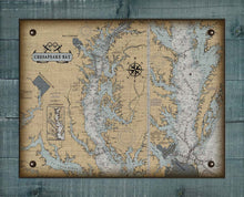 Load image into Gallery viewer, Chesapeake Bay Nautical Chart On 100% Natural Linen
