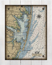 Load image into Gallery viewer, Maryland Ocean City Inlet And Bay Nautical Chart - On 100% Natural Linen
