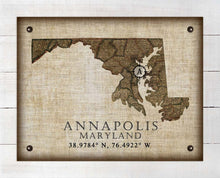 Load image into Gallery viewer, Annapolis Maryland Vintage Design On 100% Natural Linen

