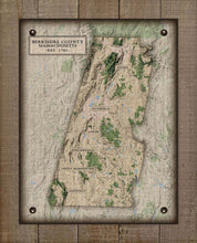 Load image into Gallery viewer, Berkshire County Massachusettes Nautical Chart - On 100% Natural Linen
