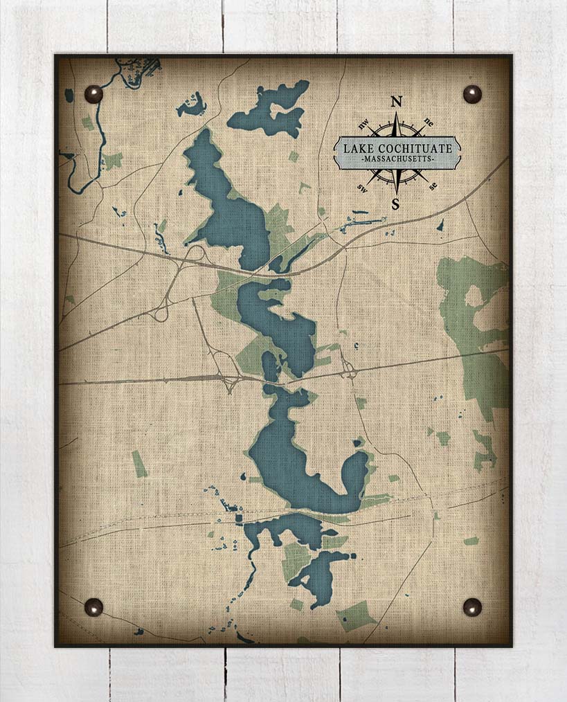 Lake Cochituate Massachusetts - Board Mounted Canvas Print