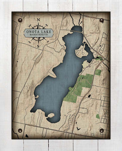 Onata Lake Massachusetts - Board Mounted Canvas Print