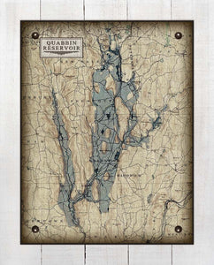 Quabbin Reservoir Massachusetts - Board Mounted Canvas Print