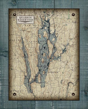 Load image into Gallery viewer, Quabbin Reservoir Massachusetts - On 100% Natural Linen
